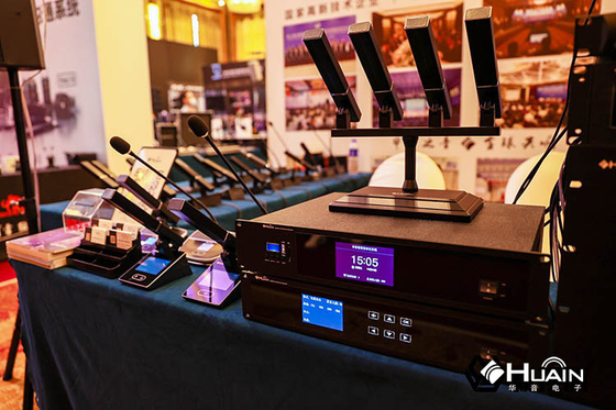 HUAIN Hand in Hand 5G Discussion Chairman Unit Voting Microphone Wireless Conference System Mic with Control Unit