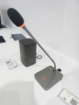 Advanced Design! Silver Gray Digital Conference Desktop Gooseneck Microphone Chairman Delegate Unit