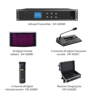 Press Meeting Conference Ir Simultaneous Interpretation Translation System Equipment Receiver