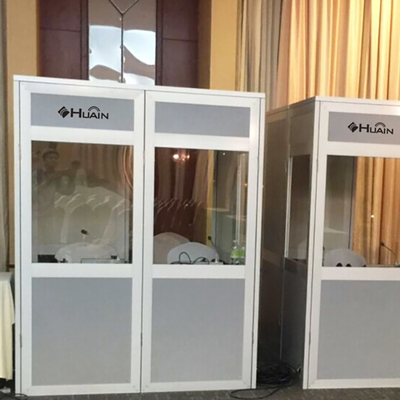 Portable Small Soundproof Simultaneous Translation Equipment Interpreter Booth Table Top 1person 2person for Sale