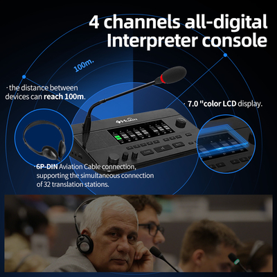 IR Digital Simultaneous Interpretation Microphone Extender for Conference System Translation Equipment
