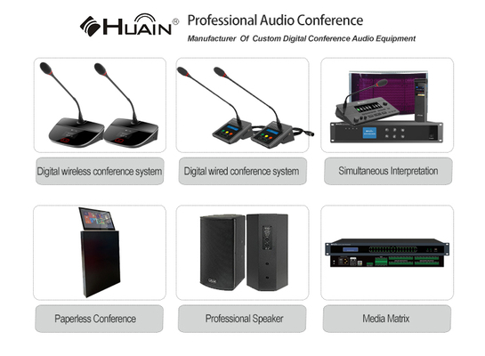 Intelligent Audio Voting Conference System Supports Connection of 240 Delegate Units Discussion Devices