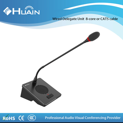 HUAIN Digital Basic Gooseneck Wired Delegate Conference Microphone Console for Audio Visual System