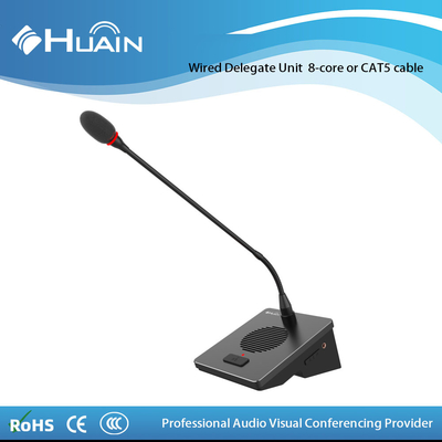 HUAIN Digital Basic Gooseneck Wired Delegate Conference Microphone Console for Audio Visual System
