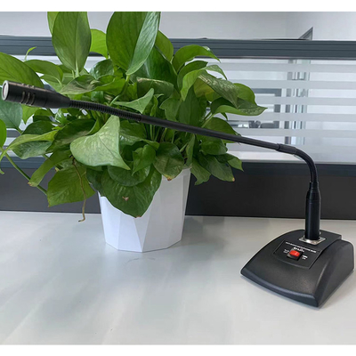 HUAIN Table Top Mounted Conference Mic Push to Talk Commercial Gooseneck Speech Microphone