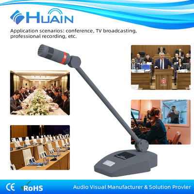 Professional Gooseneck Condenser Mic 48v Wired Conference Room Desktop Microphone